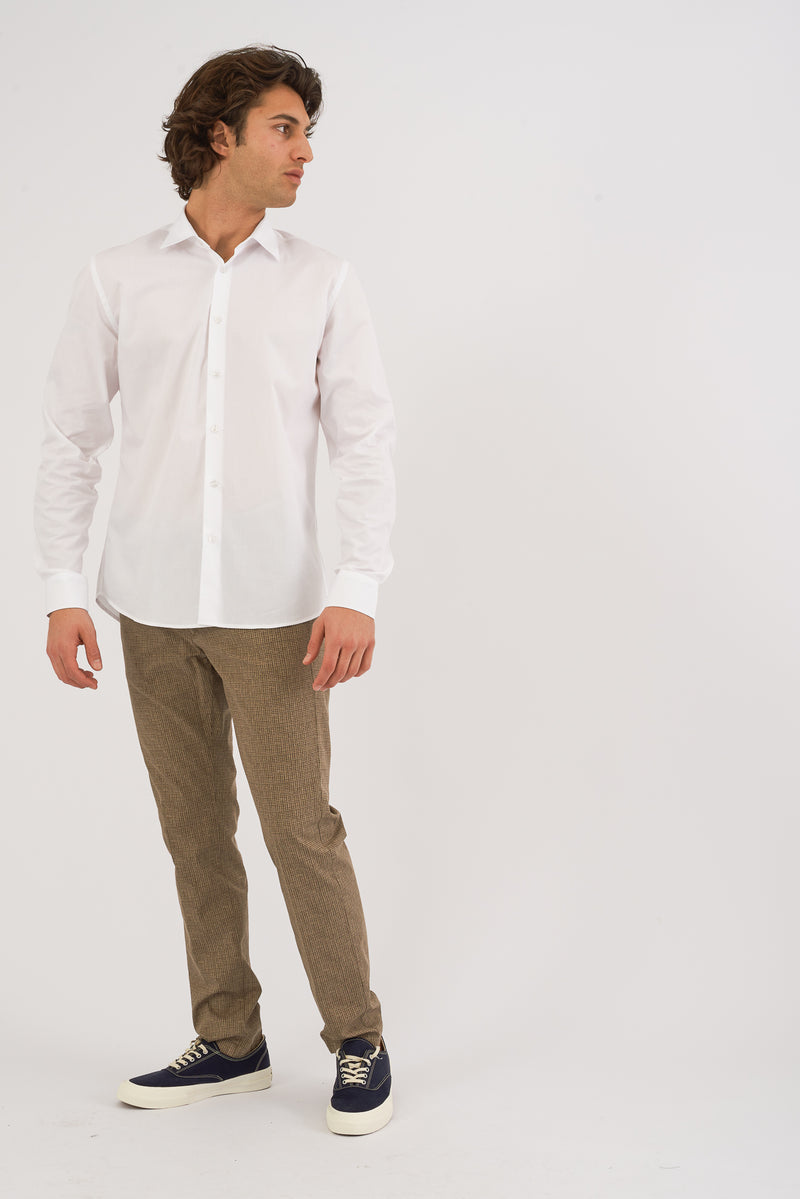 Camicia Brillantina – Bianca in Cotone Fil Coupé