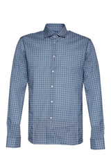 Camicia Geometria Fiorentina – Intarsi Azzurri
