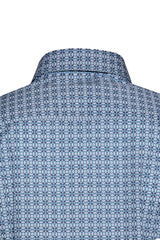 Camicia Geometria Fiorentina – Intarsi Azzurri