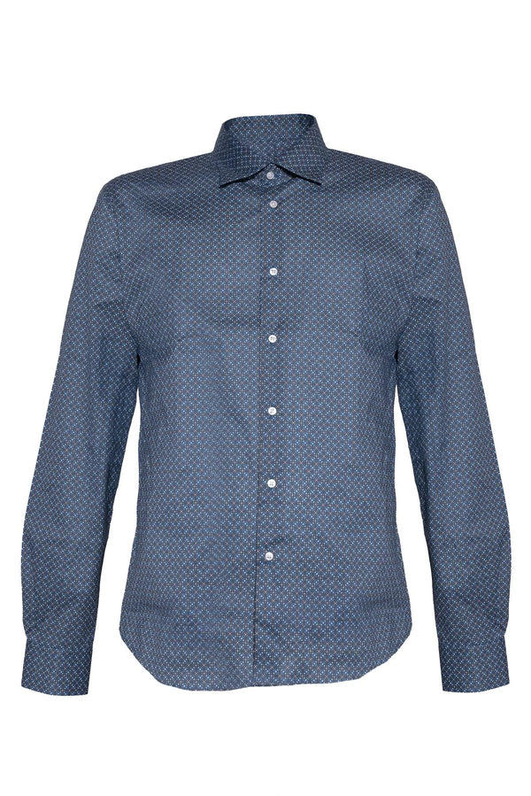 Camicia Geometria Fiorentina – Mosaico Blu