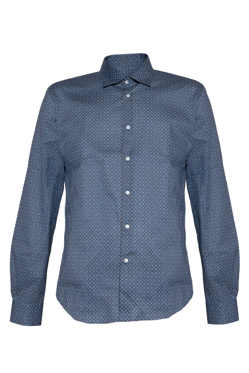 Camicia Geometria Fiorentina – Mosaico Blu
