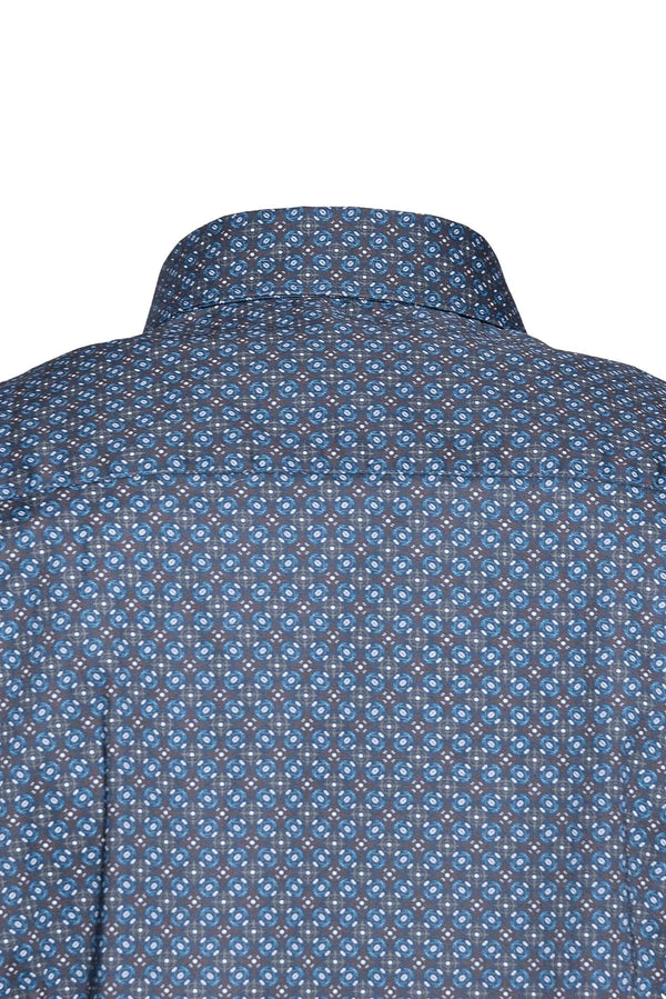 Camicia Geometria Fiorentina – Mosaico Blu