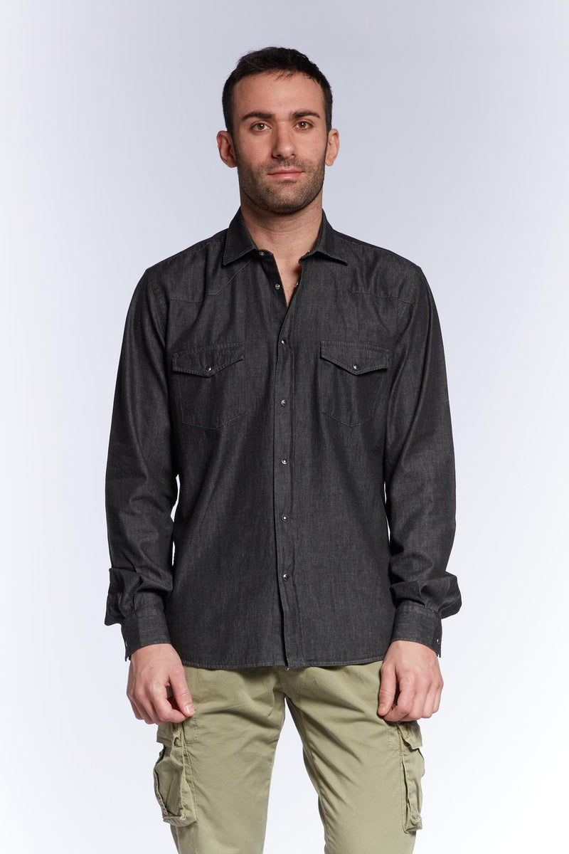 QUINTESSENCE CAMICIA DENIMNERO