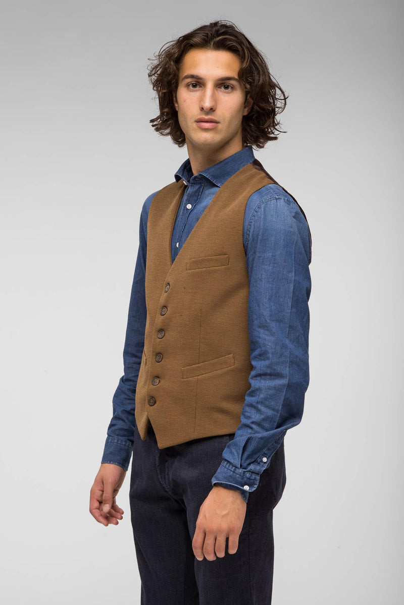 QUINTESSENCE GILET T402TABACCO