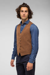 QUINTESSENCE GILET T614TABACCO